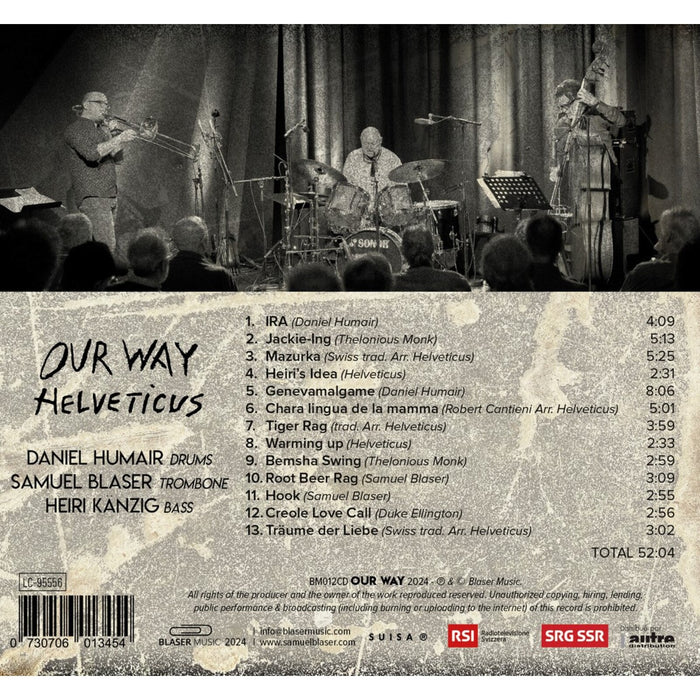 Helveticus (Daniel Humair, Samuel Blaser & Heiri Kanzig) - Our Way - BM012CD
