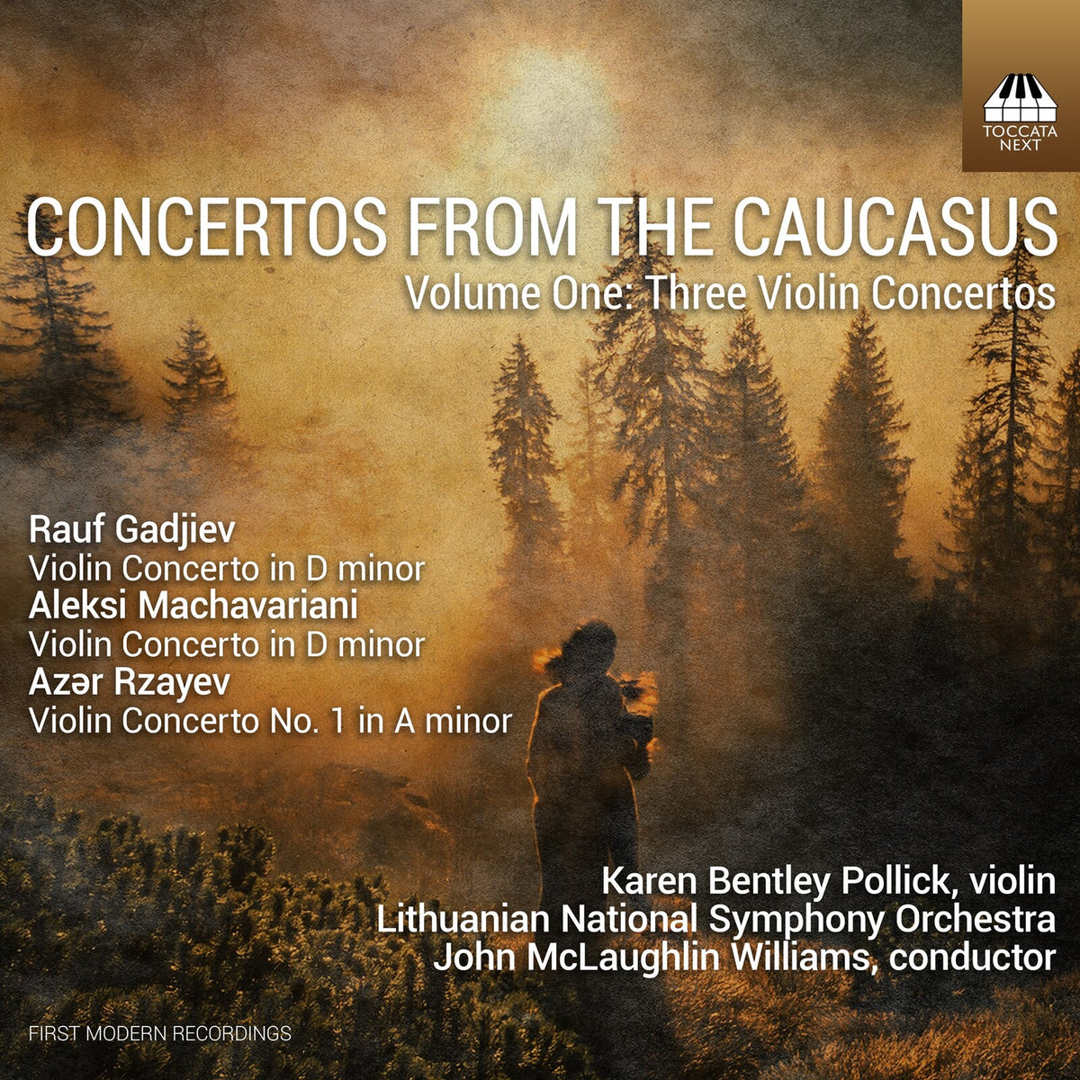Karen Bentley Pollick; Lithuanian National Symphony Orchestra; John McLaughlin Williams - Concertos from the Caucasus, Vol. 1 - Three Violin Concertos - TOCN0038