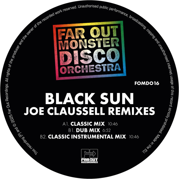Far Out Monster Disco Orchestra - Black Sun (J.Claussell Remixes) - FOMDO16