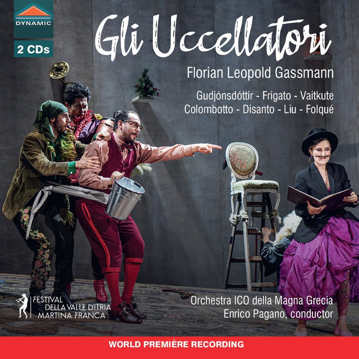 Bryndis Gudjonsdottir; Massimo Frigato; Justina Vaitkute; Elia Colombotto; Angelica Disanto; Huigang Liu; Joan Folque; Orchestra ICO della Magna Grecia; Enrico Pagano - Florian Leopold Gassmann: Gli Uccellatori - CDS8033