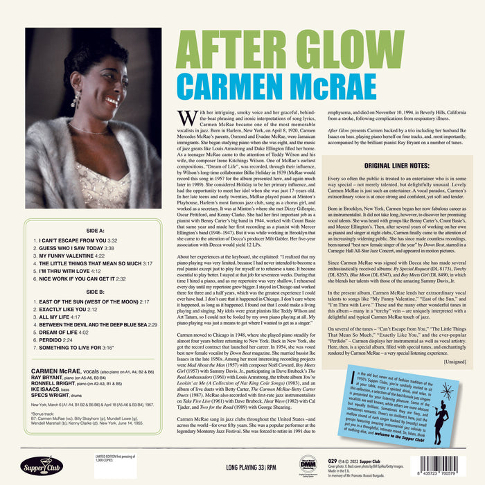 Carmen McRae - After Glow - 029SP