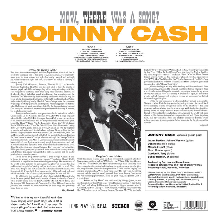 Johnny Cash - Now, There Was a Song! - 771922