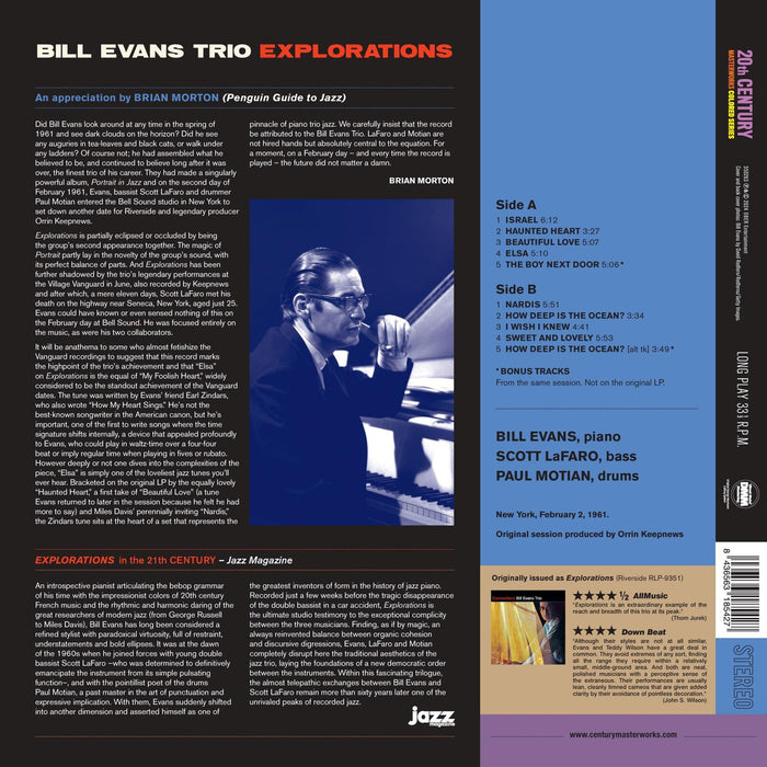 Bill Evans Trio - Explorations - 350263