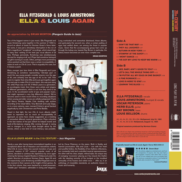 Ella Fitzgerald & Louis Armstrong - Ella & Louis Again - 350282