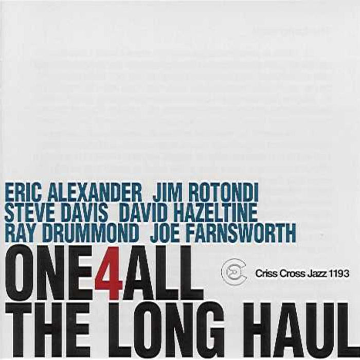 One for All - The Long Haul - CRISS1193CD