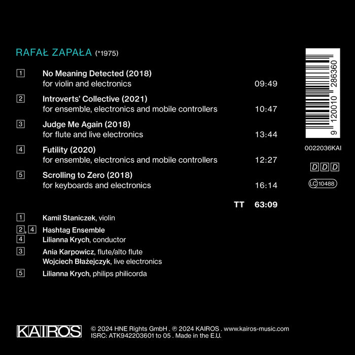 Hashtag Ensemble - Rafal Zapala: Futility - KAI0022036