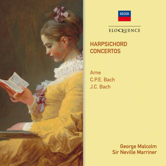 George Malcolm; ASMIF, Sir Neville Marriner - Arne, C.P.E. Bach, J.C. Bach: Harpsichord Concertos - ELQ4825117