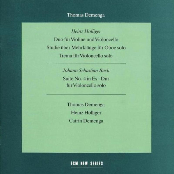 Thomas Demenga, Heinz Holliger & Catrin Demenga - Holliger / Bach: Chamber Works - 8333072