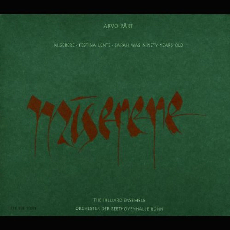 The Hilliard Ensemble, Beethoven Orchestra & Dennis Russell Davies - Arvo Part: Miserere - 8475392