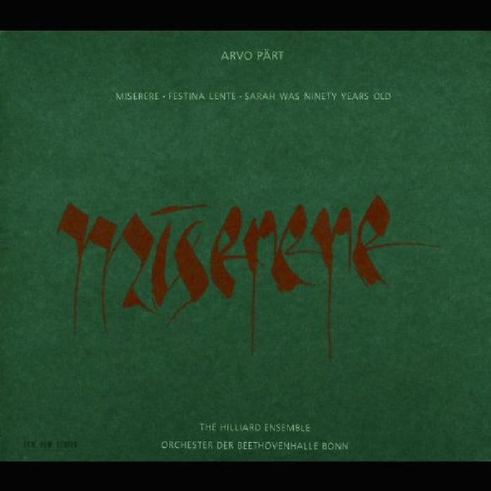 The Hilliard Ensemble, Beethoven Orchestra & Dennis Russell Davies - Arvo Part: Miserere - 8475392