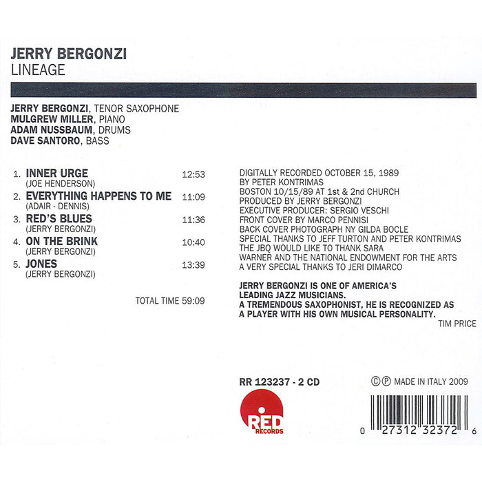 Jerry Bergonzi - Lineage - RR1232372