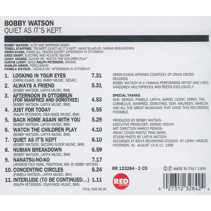 Bobby Watson - Quiet As It's Kept - RR1232842