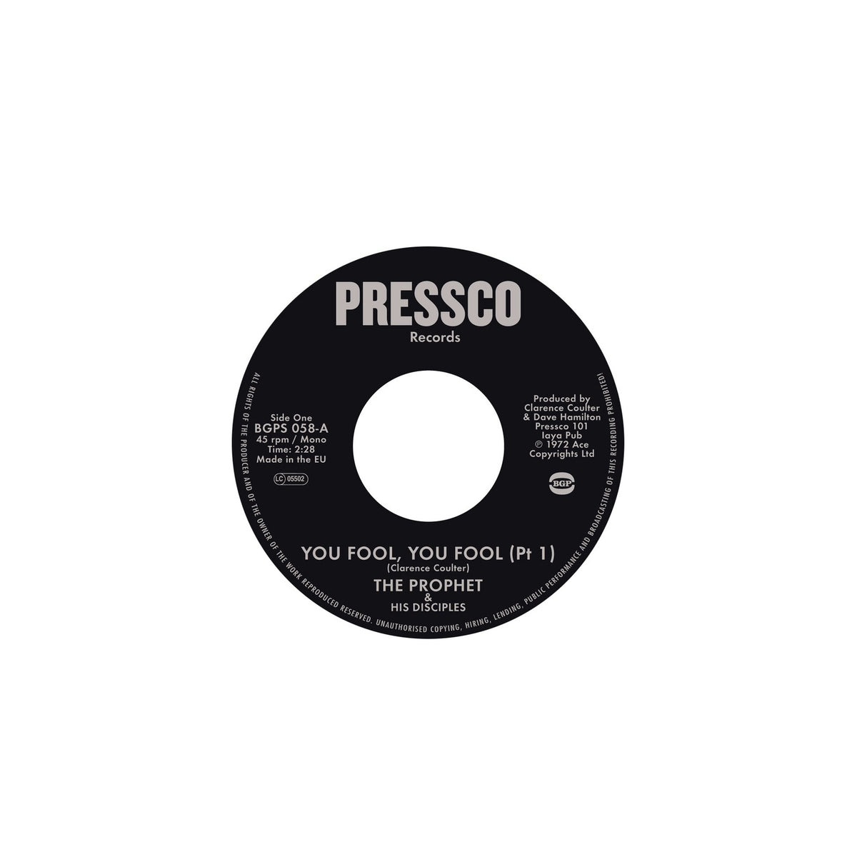 The Prophet & His Disciples - You Fool, You Fool (Pt 1) / You Fool, You Fool (Pt 2) - BGPS058