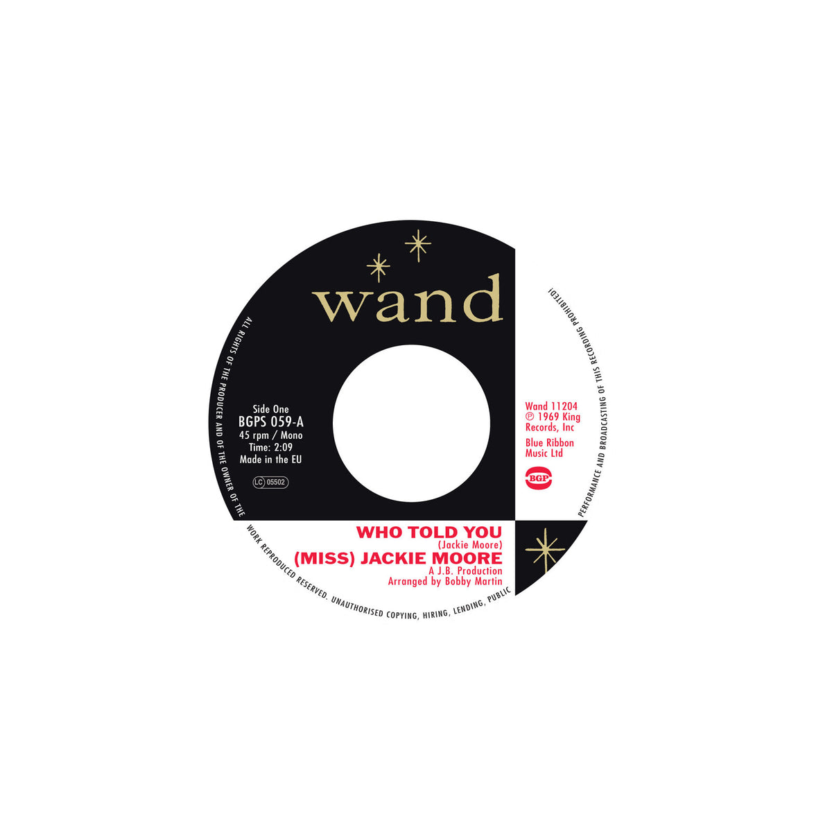 (Miss) Jackie Moore - Who Told You / The Same Change - BGPS059