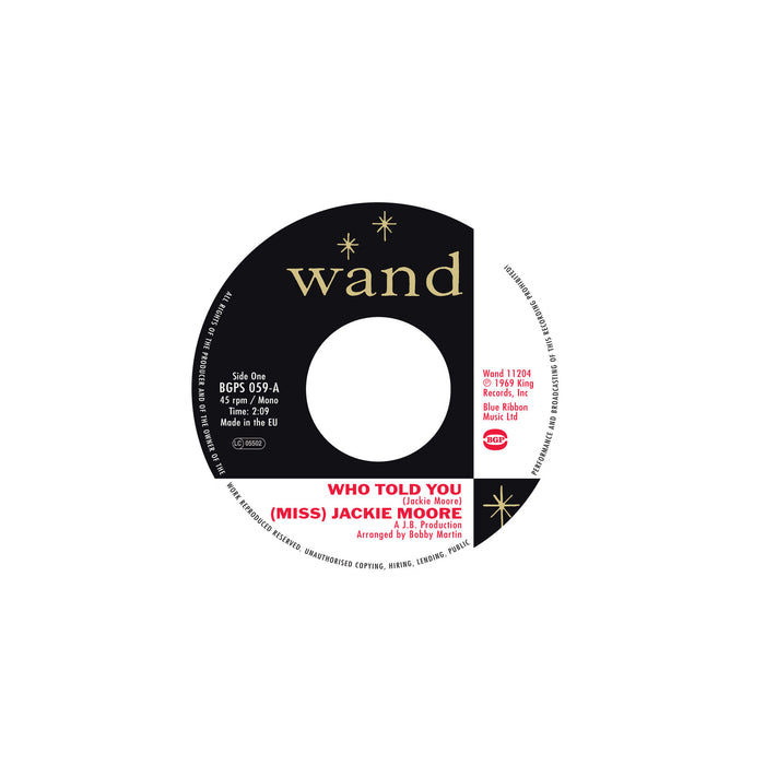 (Miss) Jackie Moore - Who Told You / The Same Change - BGPS059