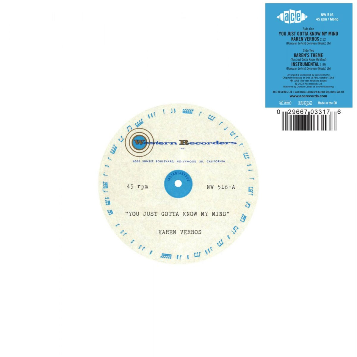 Karen Verros - You Just Gotta Know My Mind / Karen's Theme (You Just Gotta Know My Mind) - NW516