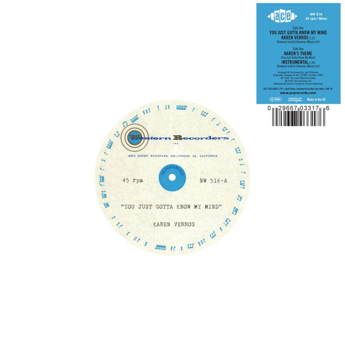 Karen Verros - You Just Gotta Know My Mind / Karen's Theme (You Just Gotta Know My Mind) - NW516