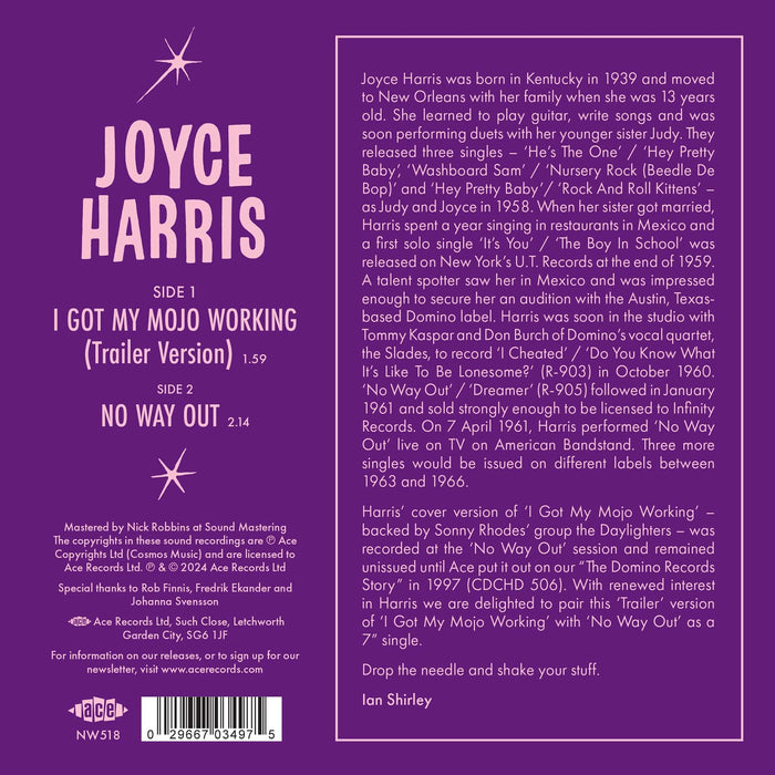 Joyce Harris - Got My Mojo Working (Trailer Version) / No Way Out - NW518