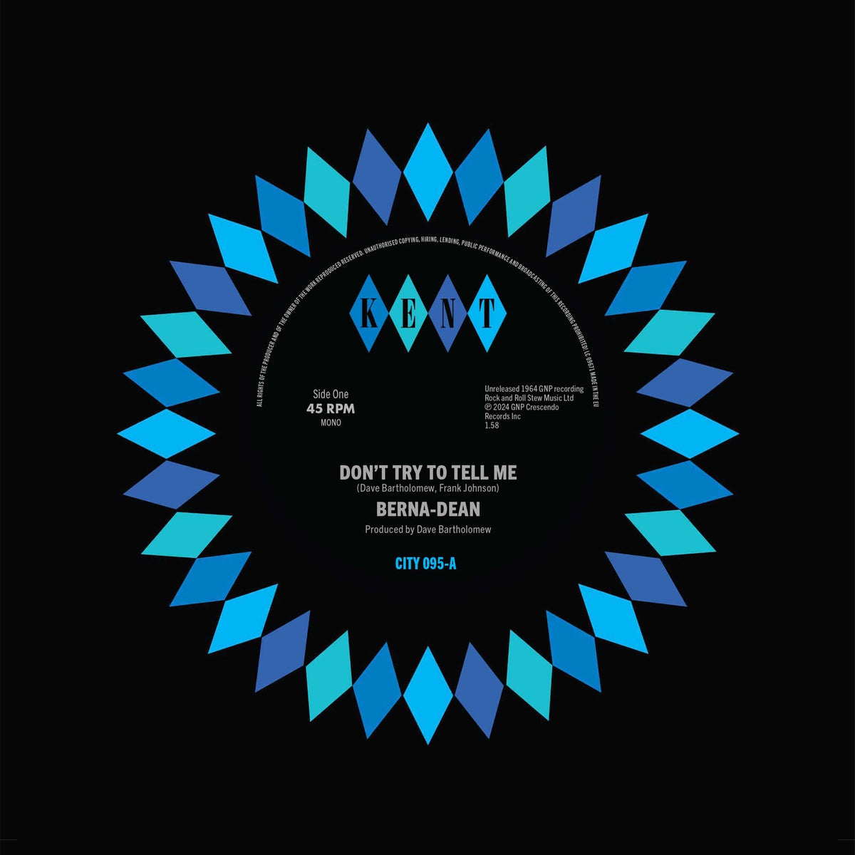 Berna-Dean - Don't Try To Tell Me / Laughing On The Outside - CITY095