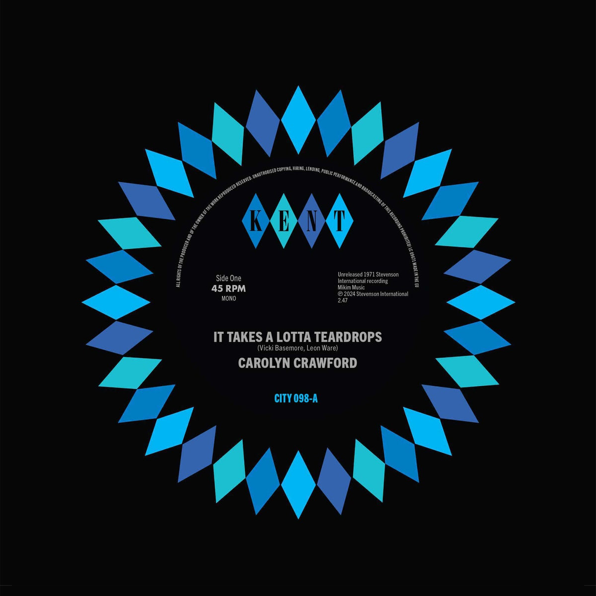 Carolyn Crawford / Hodges, James, Smith & Crawford - It Takes A Lotta Teardrops / I'm In Love - CITY098