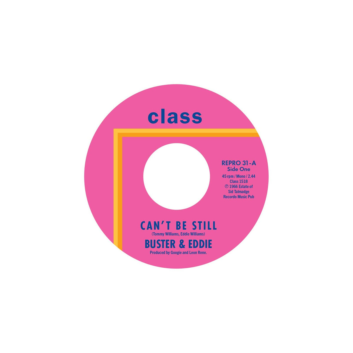 Buster & Eddie - Can't Be Still / There I Was - REPRO31