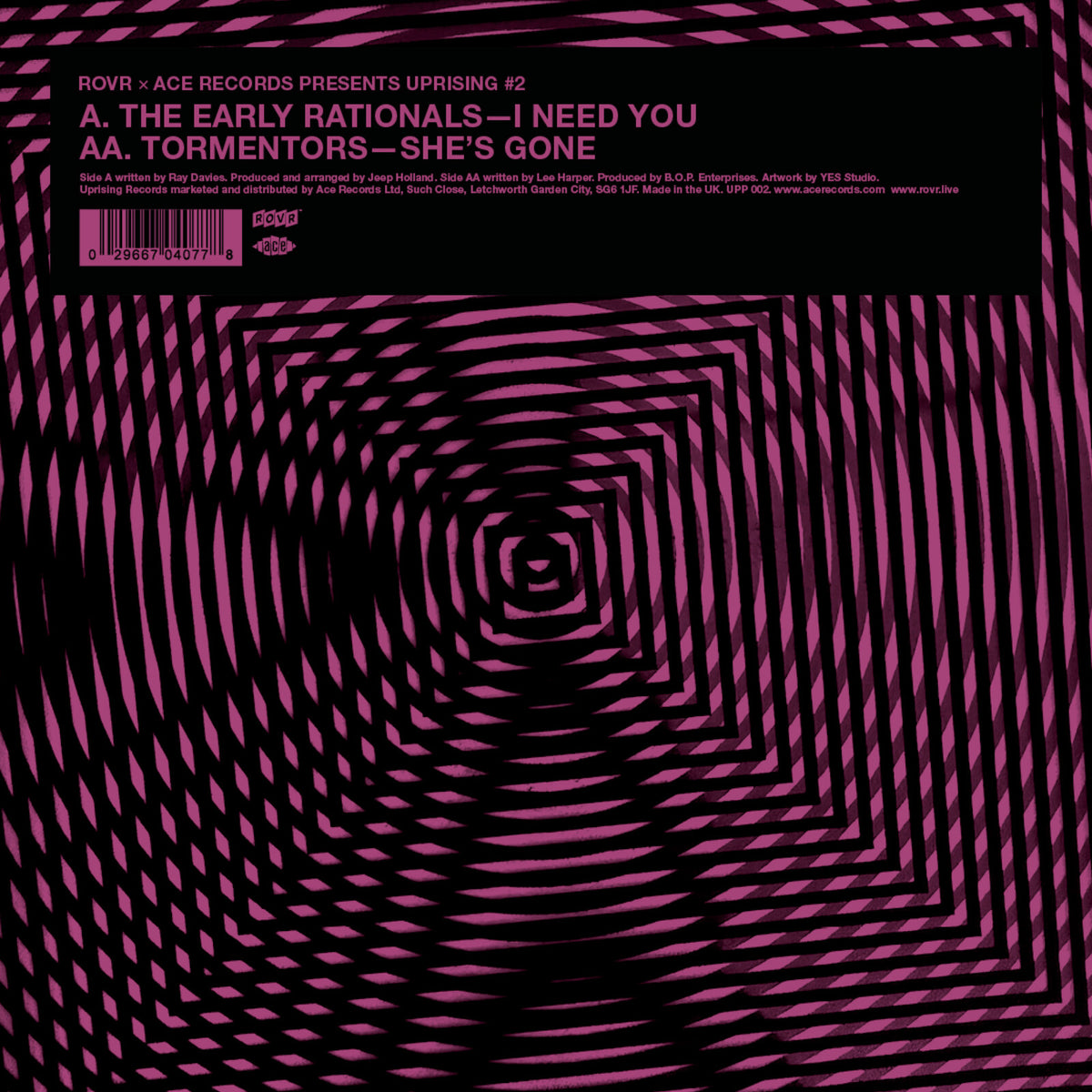 The Early Rationals / Tormentors - I Need You / She's Gone - UPP002