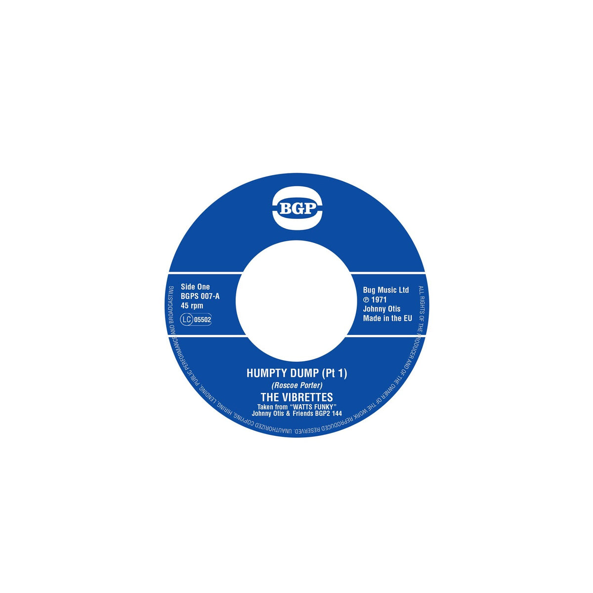 The Vibrettes - The Humpty Dump (Pts 1 & 2) - BGPS007