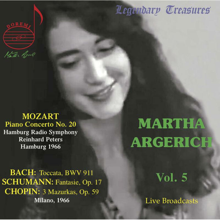 Argerich - Martha Argerich Vol. 5: Mozart Concerto No. 20, Recital of 1966. Live performances - DHR8048