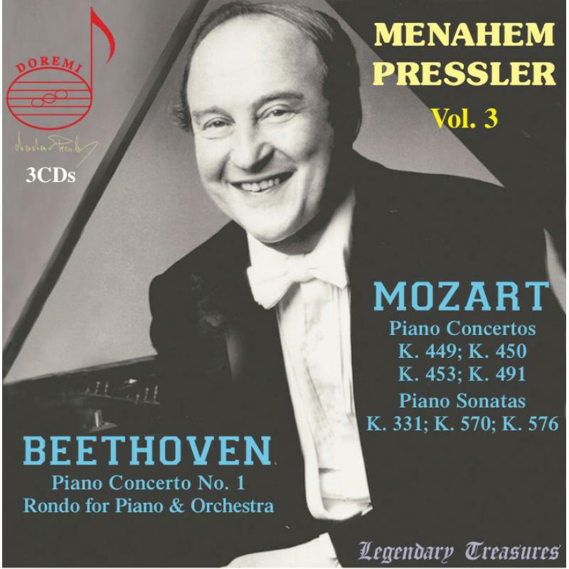 Menahem Pressler - Wolfgang Amadeus Mozart, Ludwig van Beethoven: Menahem Pressler, Vol. 3 - DHR-8083-5