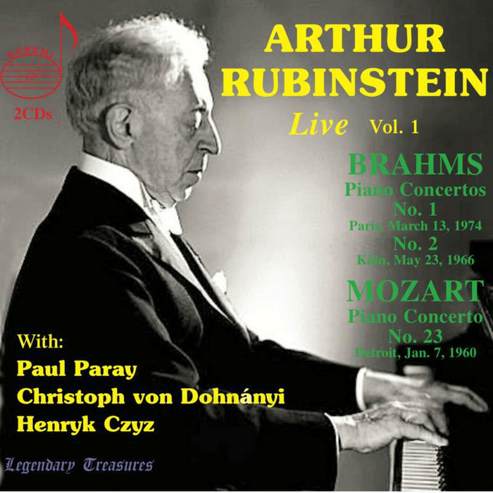 ARTHUR RUBINSTEIN - Arthur Rubinstein Live, Vol.1: Brahms, Mozart, Chopin - DHR-81956
