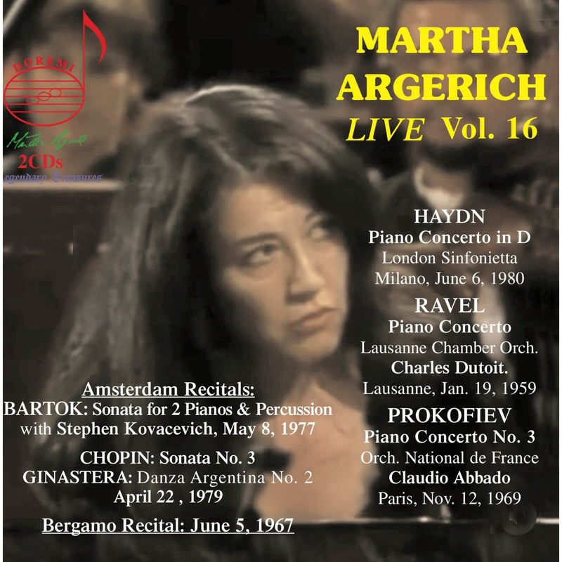 Martha Argerich; London Sinfonietta; Orchestre National de France; Lausanne Chamber Orchestra; Stephen Kovacevich; Claudio Abbado; Charles Dutoit - Martha Argerich Live, Vol. 16: Haydn, Prokofiev, Ravel, Amsterdam Recital 1979 & 1977, Bergamo Recital 1967 - DHR-82078