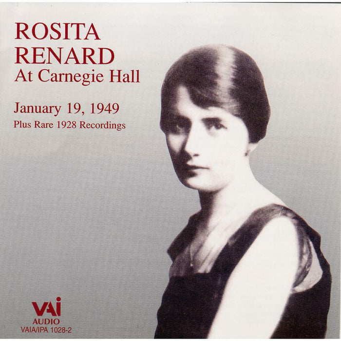 Renard - Rosita Renard at Carnegie Hall (2CD) - VAIA1028