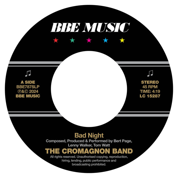 The Cromagnon Band - Bad Night / Quadrant - BBE787SLP