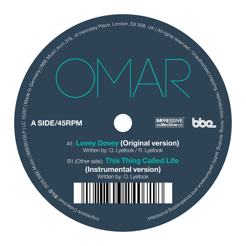 Omar - Lovey Dovey (Original Version) / This Thing Called Life (Instrumental) - BBE801SLP