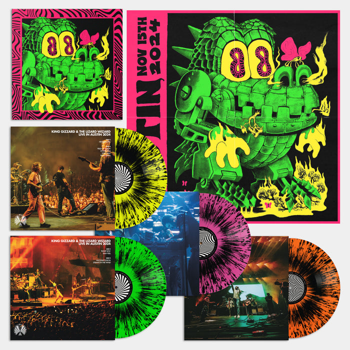 King Gizzard & The Lizard Wizard - King Gizzard - Live in Austin '24 (4LP Neon Splatter Vinyl Box Set) - RVRB100WIDE