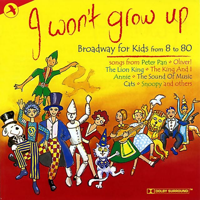 CDJAZ9001 - I Won't Grow Up - Favourite Children's Songs From The Musicals (compilation)