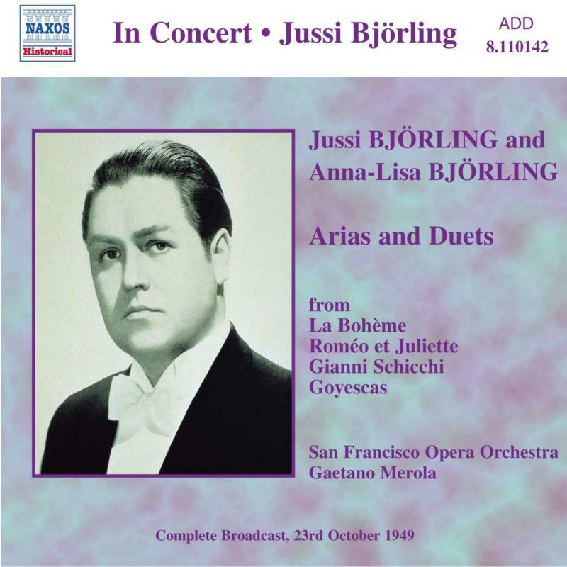 Bjorling - BJORLING, Jussi / BJORLING, Anna-Lisa: Arias and Duets - 8110142