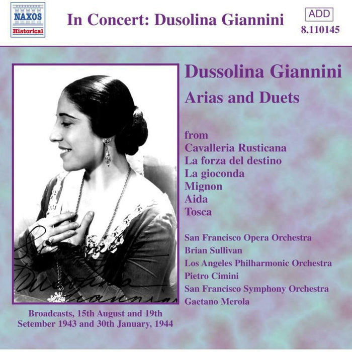 Giannini - GIANNINI, Dusolina: Arias and Duets - 8110145