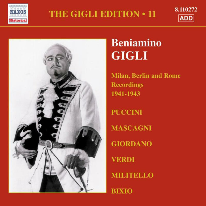 Gigli - GIGLI, Beniamino: Milan, Berlin and Rome Recordings - 8110272