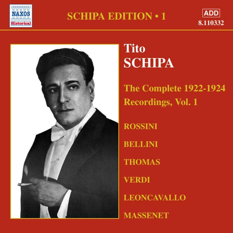 Various - SCHIPA, Tito: The Complete Victor Recordings, Vol. 1 - 8110332