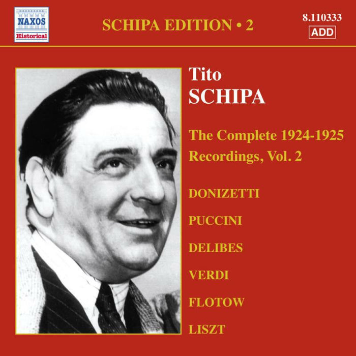 Galli-Curci:Bori:Schipa - SCHIPA, Tito: Complete Victor Recordings - 8110333