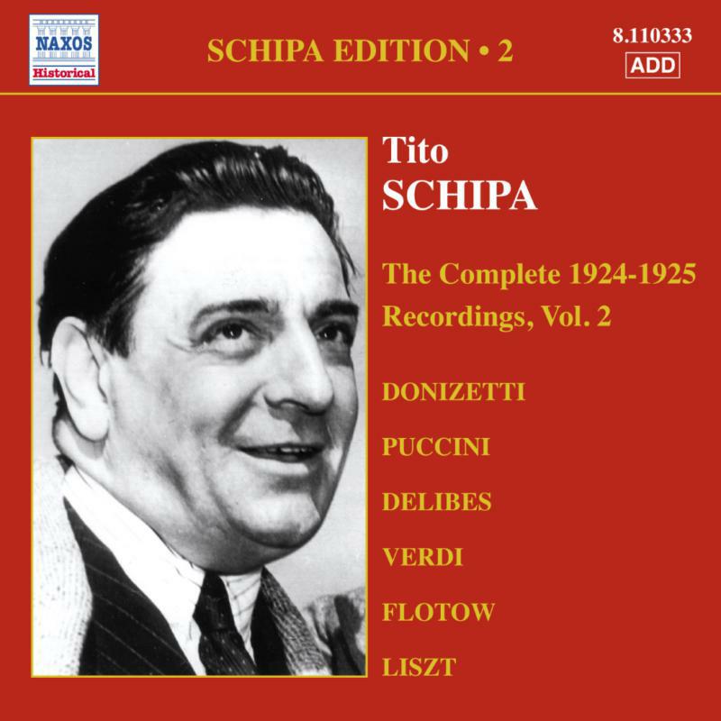 Galli-Curci:Bori:Schipa - SCHIPA, Tito: Complete Victor Recordings - 8110333