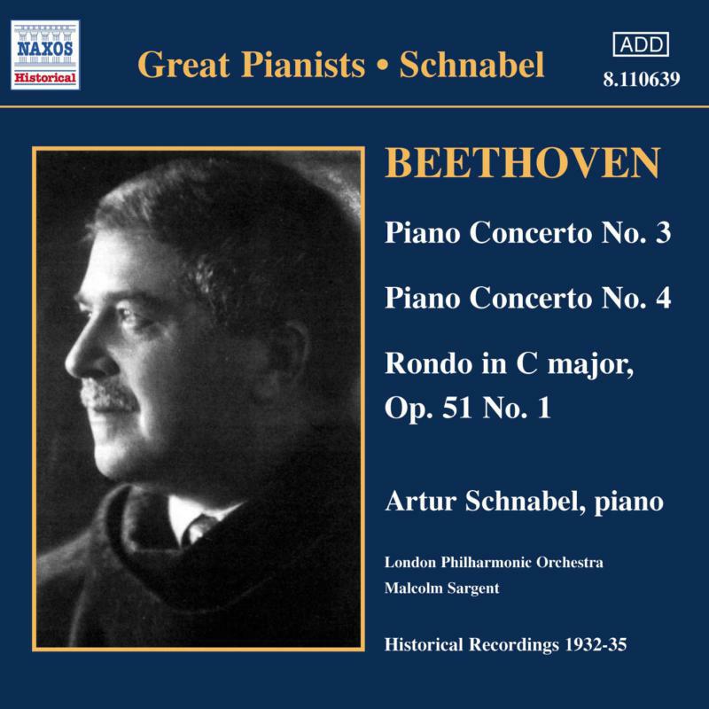 Artur Schnabel - BEETHOVEN: Piano Concertos Nos. 3 and 4 - 8110639