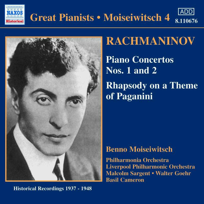 Moiseiwitsch - RACHMANINOV: Piano Concertos Nos. 1 and 2 - 8110676