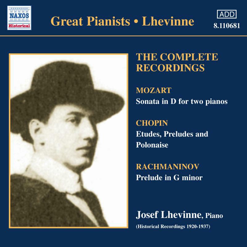 Josef Lhevinne - Lhevinne, Jozef: Complete Recordings - 8110681