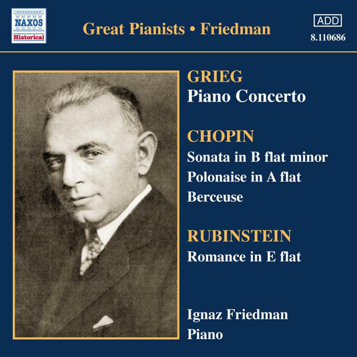 Ignaz Friedman - GRIEG: Piano Concerto / CHOPIN: Sonata in B Flat Minor - 8110686
