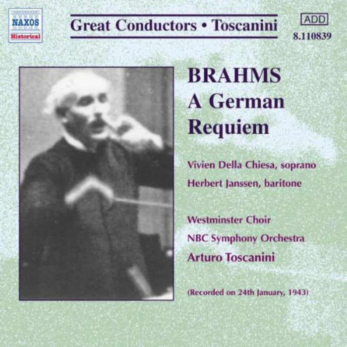Arturo Toscanini - BRAHMS: A GERMAN REQUIEM - 8110839