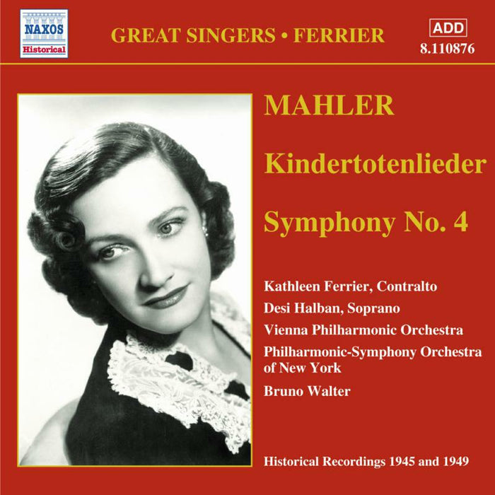 Ferrier - MAHLER: Kindertotenlieder / Symphony No. 4 - 8110876