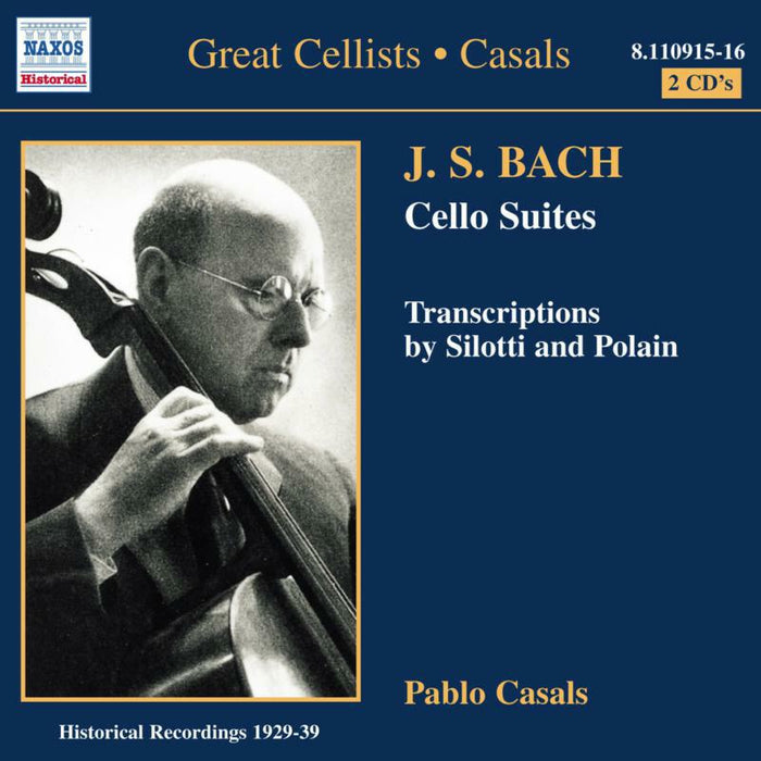 Pablo Casals - BACH, J.S.: Cello Suites Nos. 1-6 - 8110915-16