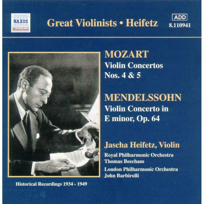 Mozart:Mendelssohn - MOZART / MENDELSSOHN: Violin Concertos - 8110941